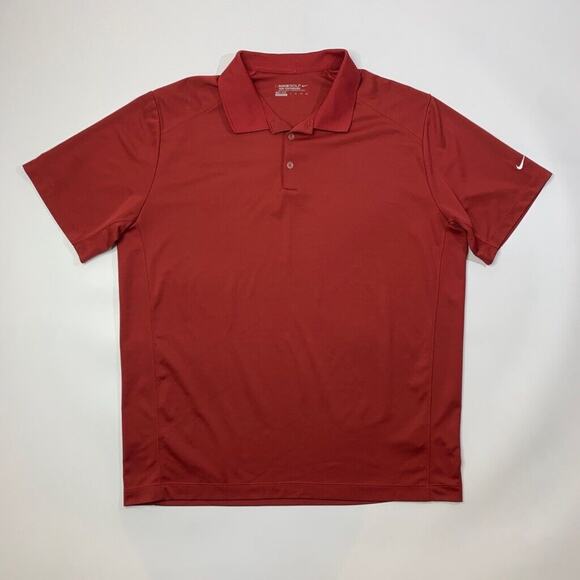 Nike Polo Shirt Mens XXL 2XL Ruby Dri Fit Short Sleeve Tour Performance Golf - Picture 2 of 11